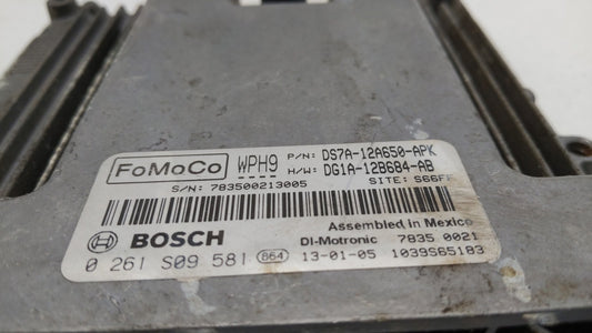 2013 Ford Fusion PCM Engine Control Computer ECU ECM PCU OEM P/N:DS7A-12A650-ALH DS7A-12A650-ANK, DS7A-12A650-ANH Fits OEM Used Auto Parts