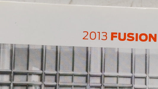2013 Ford Fusion Owners Manual Book Guide OEM Used Auto Parts
