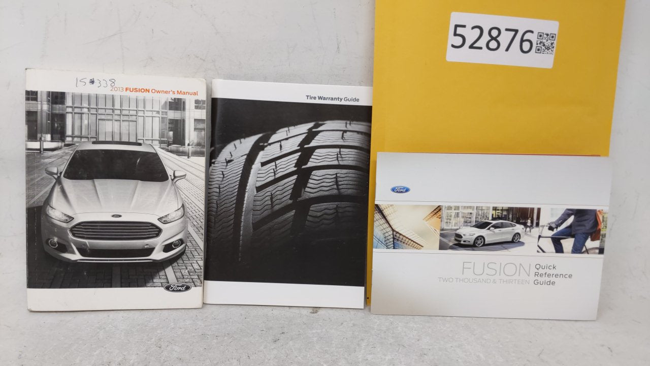 2013 Ford Fusion Owners Manual Book Guide OEM Used Auto Parts - Oemusedautoparts1.com