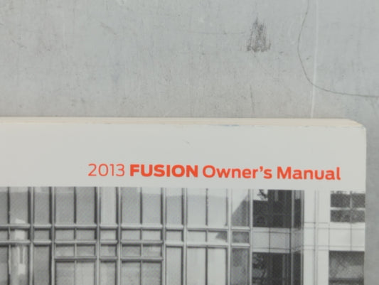 2013 Ford Fusion Owners Manual Book Guide P/N:DE5J 19A321 AA OEM Used Auto Parts