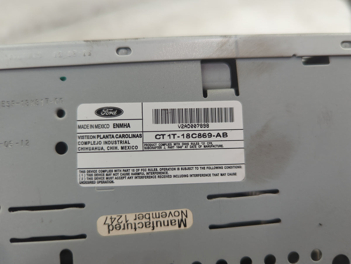 2010-2013 Ford Transit Connect Radio AM FM Cd Player Receiver Replacement P/N:CT1T-18C869-AB 9T1T-18C8 Fits OEM Used Auto Pa