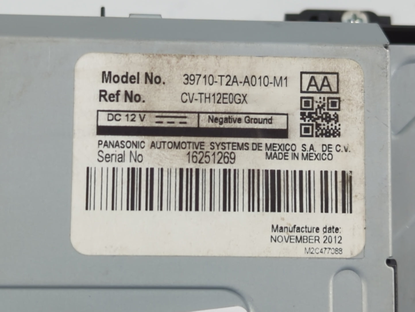2013 Honda Accord Instrument Cluster Speedometer Gauges P/N:39710-T2A-A010-M1 Fits OEM Used Auto Parts - Oemusedautoparts1.c