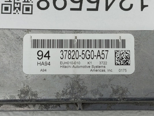 2013 Honda Accord PCM Engine Control Computer ECU ECM PCU OEM P/N:37820-5G0-A57 Fits OEM Used Auto Parts