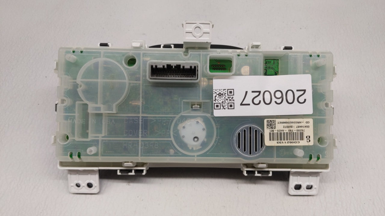 2012-2013 Honda Civic Instrument Cluster Speedometer Gauges P/N:78200-TR0-A420-M1 78100-TR0-A130-M1 Fits Fits 2012 2013 OEM