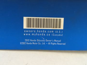 2013 Honda Odyssey Owners Manual Book Guide OEM Used Auto Parts