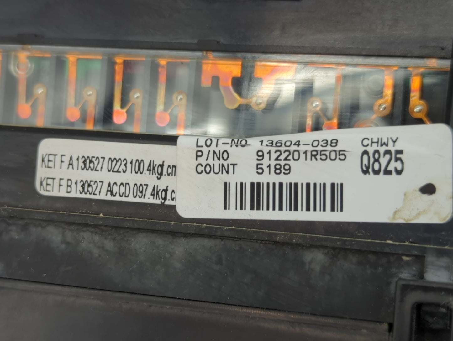 2013-2014 Hyundai Accent Fusebox Fuse Box Panel Relay Module P/N:18790-01031 912201R505 Fits Fits 2013 2014 OEM Used Auto Pa