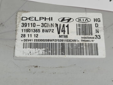 2012-2014 Hyundai Azera PCM Engine Control Computer ECU ECM PCU OEM P/N:39110-3CHN1 11901365 Fits Fits 2012 2013 2014 OEM Used Auto Parts
