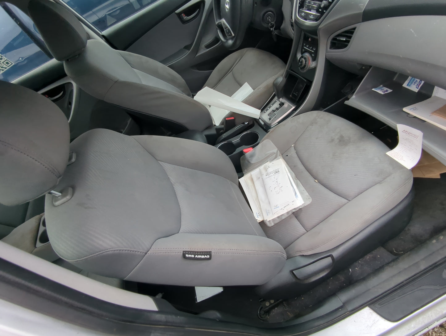 2011-2016 Hyundai Elantra Passenger Front Seat Oem Grey - Oemusedautoparts1.com