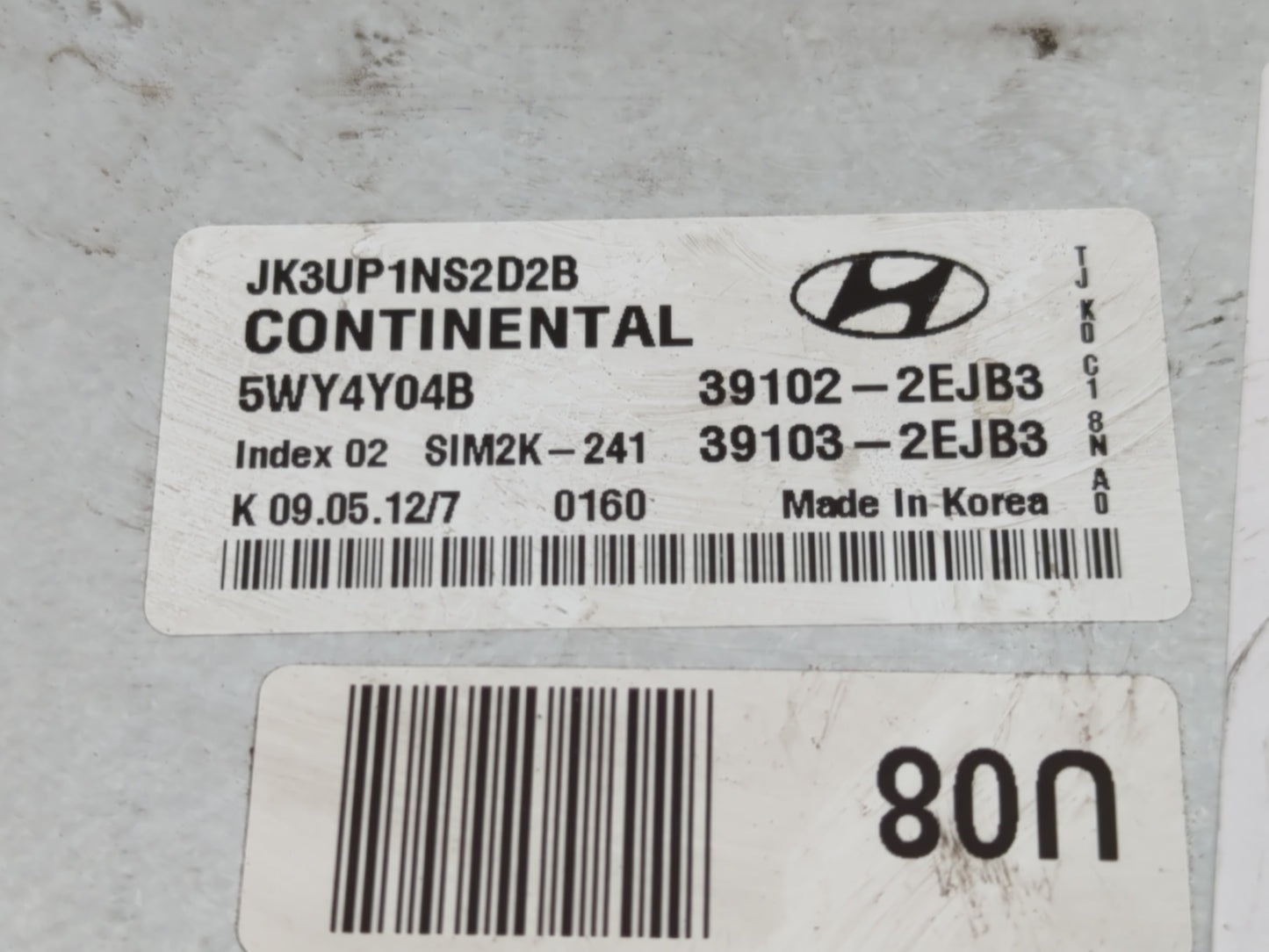2013 Hyundai Elantra PCM Engine Control Computer ECU ECM PCU OEM P/N:39103-2EJB3 39102-2EJB3 Fits OEM Used Auto Parts - Oemu