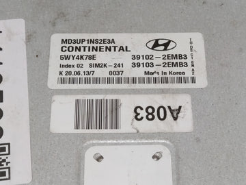 2011-2013 Hyundai Elantra PCM Engine Control Computer ECU ECM PCU OEM P/N:39103-2EMB3 39102-2EMB3 Fits Fits 2011 2012 2013 OEM Used Auto Parts