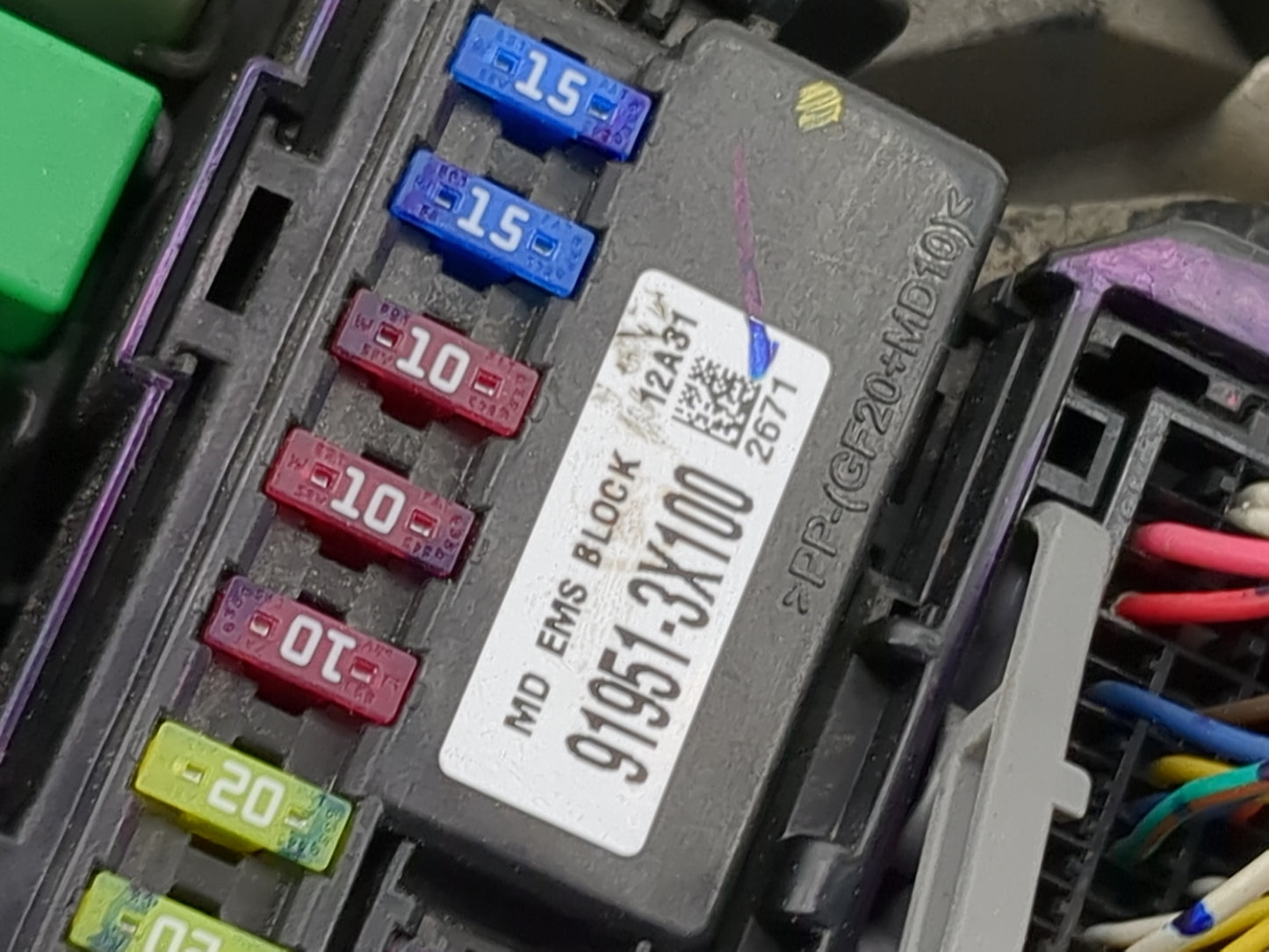 2011-2013 Hyundai Elantra Fusebox Fuse Box Panel Relay Module P/N:91951-3X100 91950-3X71, 91430-3X051 Fits Fits 2011 2012 20