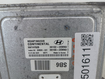 2011-2013 Hyundai Elantra PCM Engine Control Computer ECU ECM PCU OEM P/N:MD3SP1NS2D2B 5WY4Y52B Fits Fits 2011 2012 2013 OEM Used Auto Parts