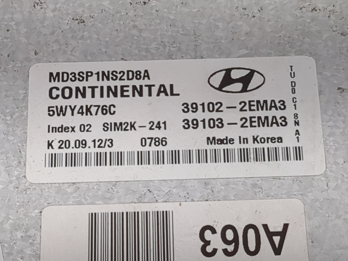 2011-2013 Hyundai Elantra PCM Engine Control Computer ECU ECM PCU OEM P/N:MD3SP1NS2D8A 5WY4K76C Fits Fits 2011 2012 2013 OEM