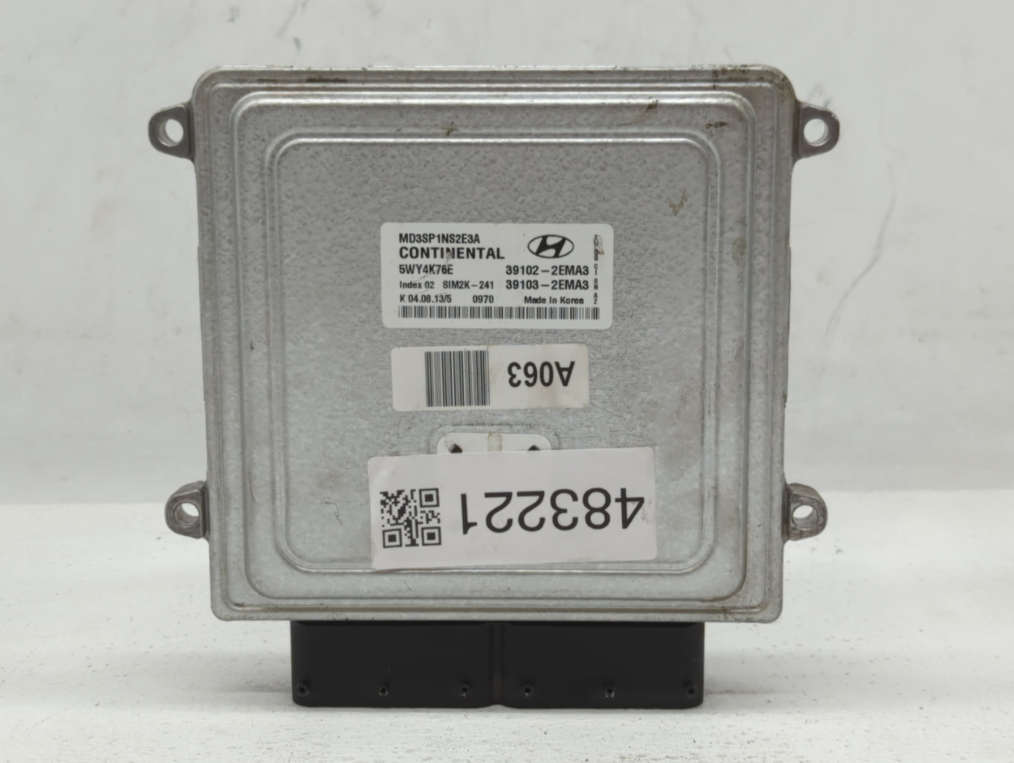 2011-2013 Hyundai Elantra PCM Engine Control Computer ECU ECM PCU OEM P/N:39102-2EMA0 39103-2EMN3 Fits Fits 2011 2012 2013 O