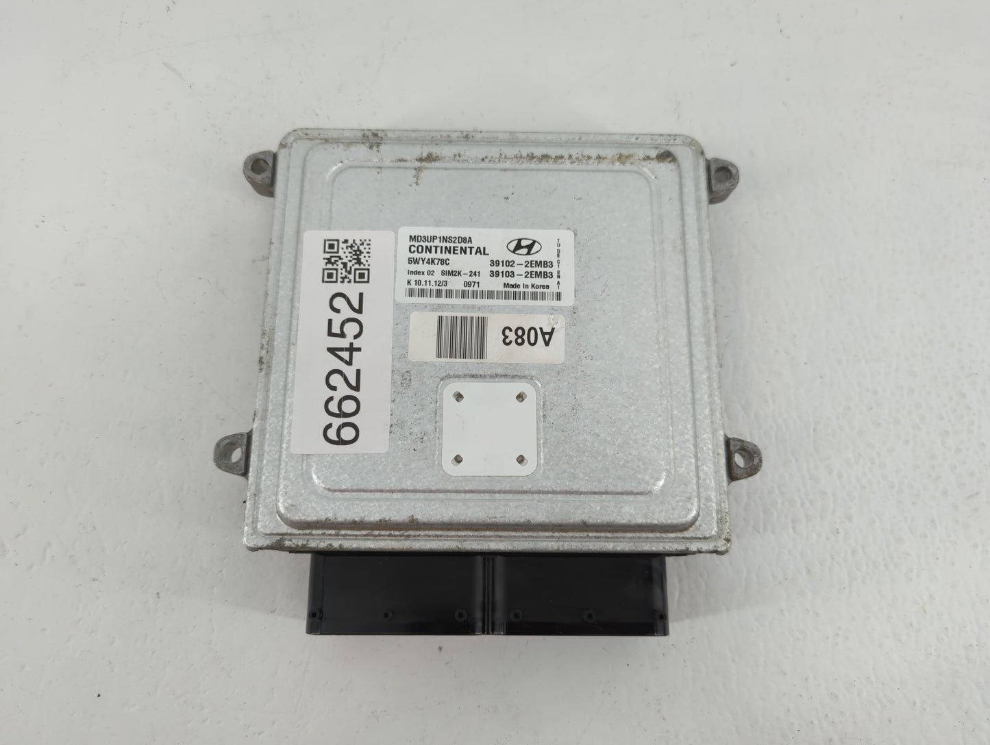 2011-2013 Hyundai Elantra PCM Engine Control Computer ECU ECM PCU OEM P/N:39103-2EMB3 39102-2EMB3 Fits Fits 2011 2012 2013 O
