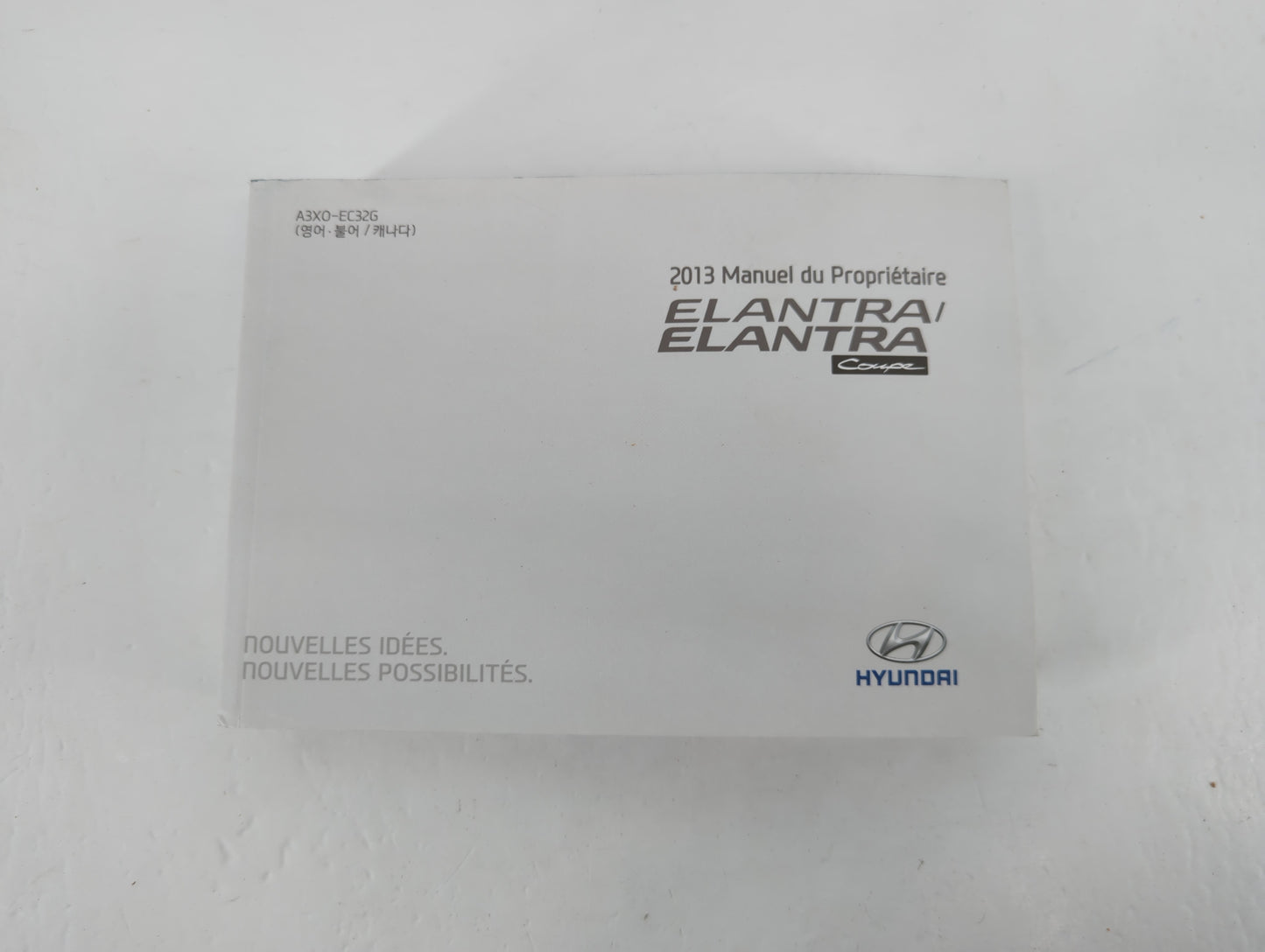 2013 Hyundai Elantra Owners Manual Book Guide P/N:A3X0-EC32G OEM Used Auto Parts - Oemusedautoparts1.com