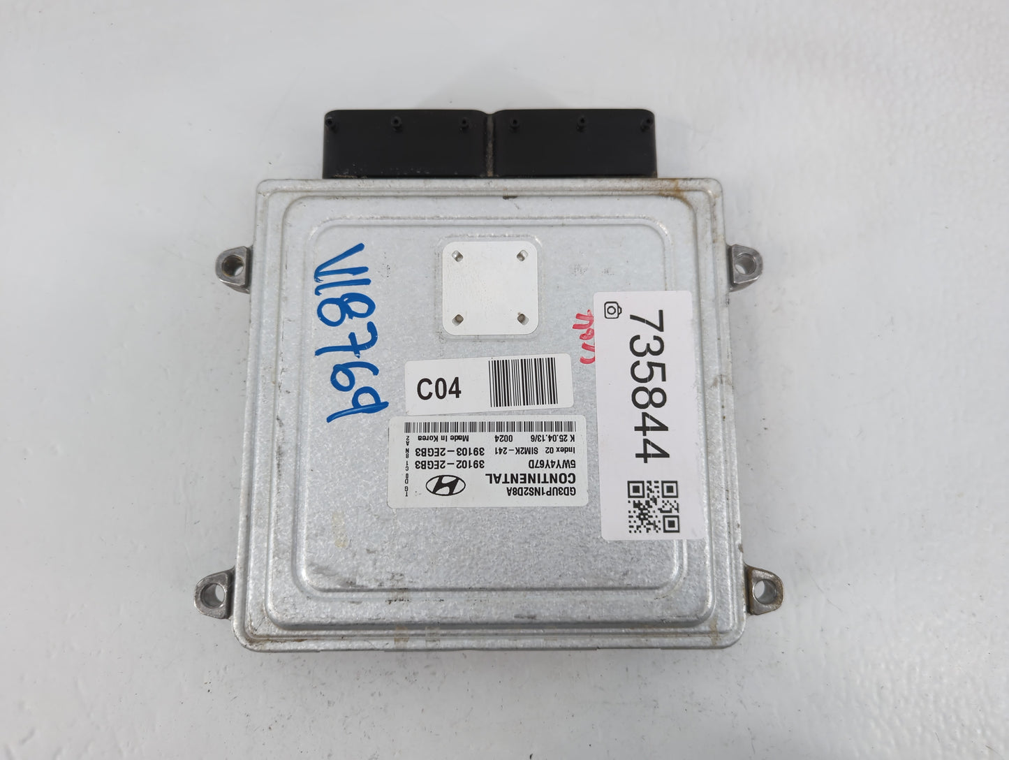 2013 Hyundai Elantra PCM Engine Control Computer ECU ECM PCU OEM P/N:39102-2EGB3 Fits OEM Used Auto Parts - Oemusedautoparts