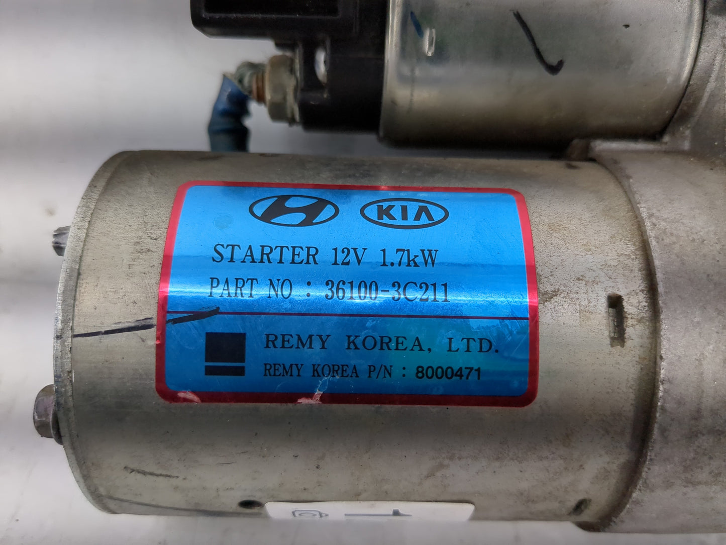 2012-2014 Hyundai Genesis Car Starter Motor Solenoid OEM P/N:36100-3C211 Fits Fits 2012 2013 2014 2015 2016 2017 OEM Used Au