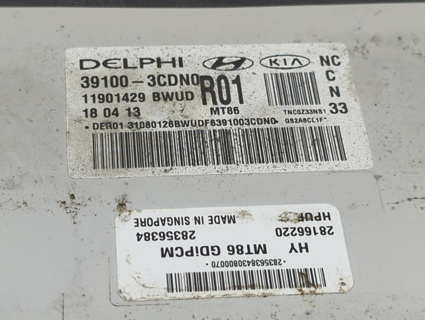2013-2016 Hyundai Santa Fe PCM Engine Control Computer ECU ECM PCU OEM P/N:39100-3CDN0 11901429 Fits Fits 2013 2014 2015 201