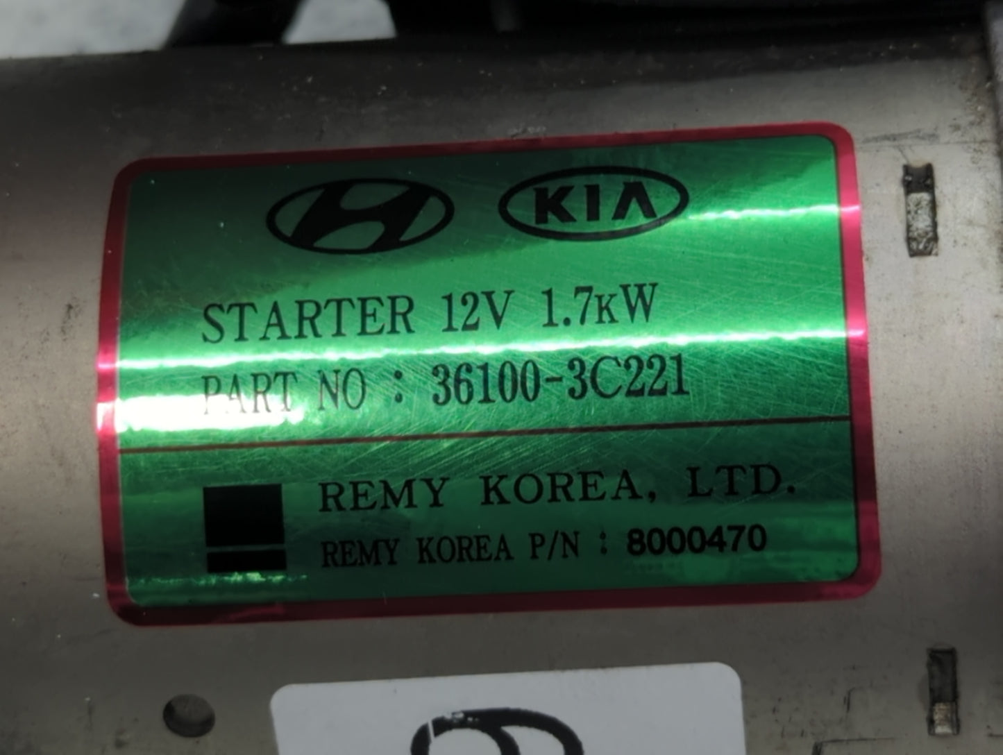2013-2015 Hyundai Santa Fe Car Starter Motor Solenoid OEM P/N:8000470 36100-3C221 Fits Fits 2012 2013 2014 2015 2016 OEM Use