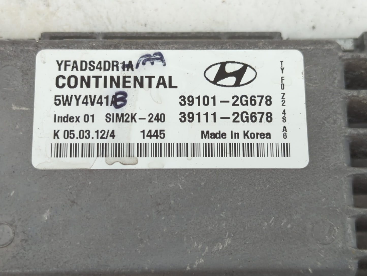 2011-2014 Hyundai Sonata PCM Engine Control Computer ECU ECM PCU OEM P/N:39111-2G678 39101-2G678 Fits Fits 2011 2012 2013 20