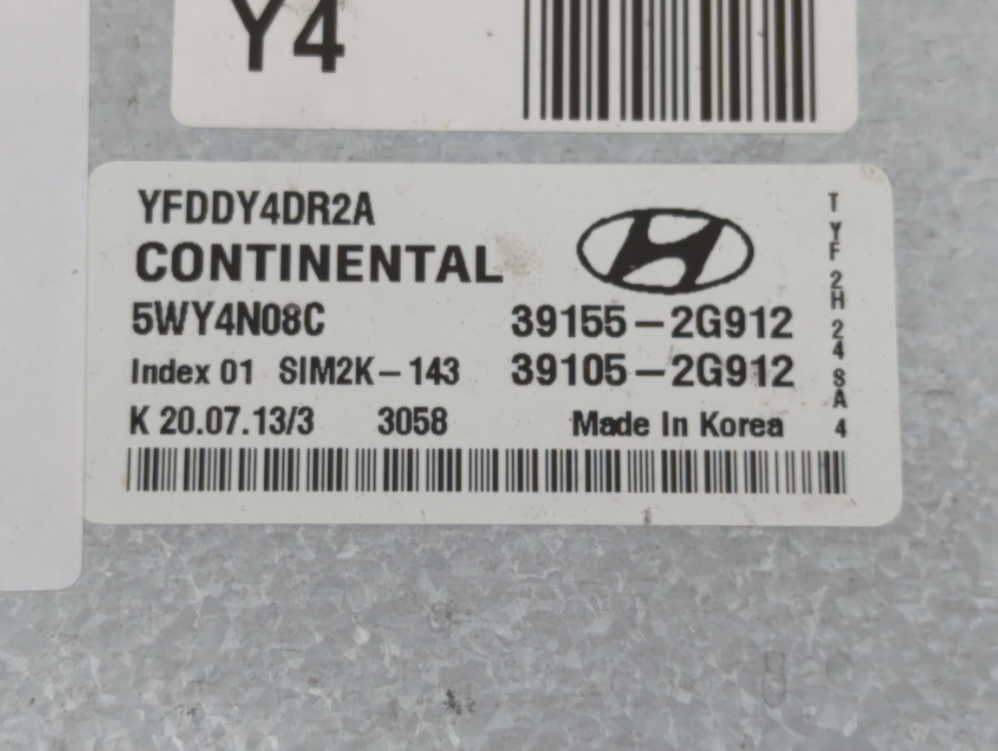 2011-2015 Hyundai Sonata PCM Engine Control Computer ECU ECM PCU OEM P/N:39105-2G912 39155-2G912 Fits OEM Used Auto Parts -