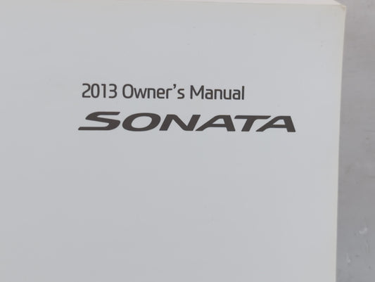 2013 Hyundai Sonata Owners Manual Book Guide P/N:A3S0-EU2NE OEM Used Auto Parts