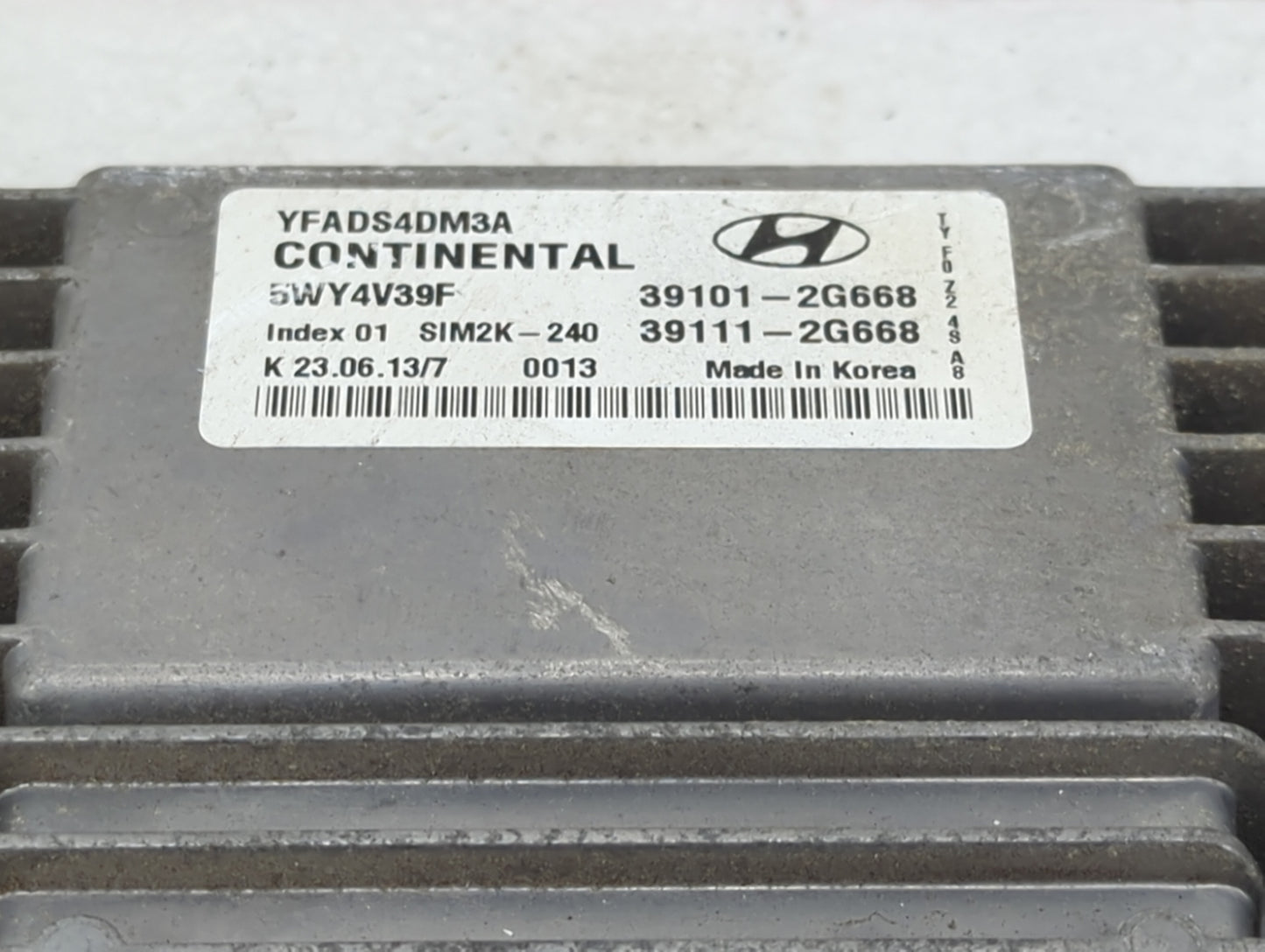 2011-2014 Hyundai Sonata PCM Engine Control Computer ECU ECM PCU OEM P/N:39111-2G668 39101-2G668 Fits Fits 2011 2012 2013 20