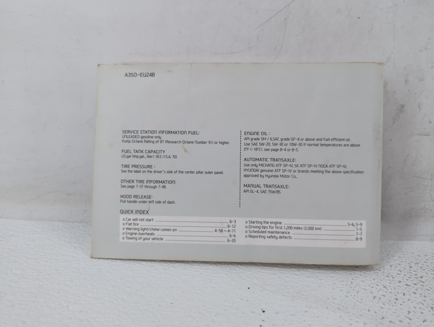 2013 Hyundai Sonata Owners Manual Book Guide OEM Used Auto Parts - Oemusedautoparts1.com