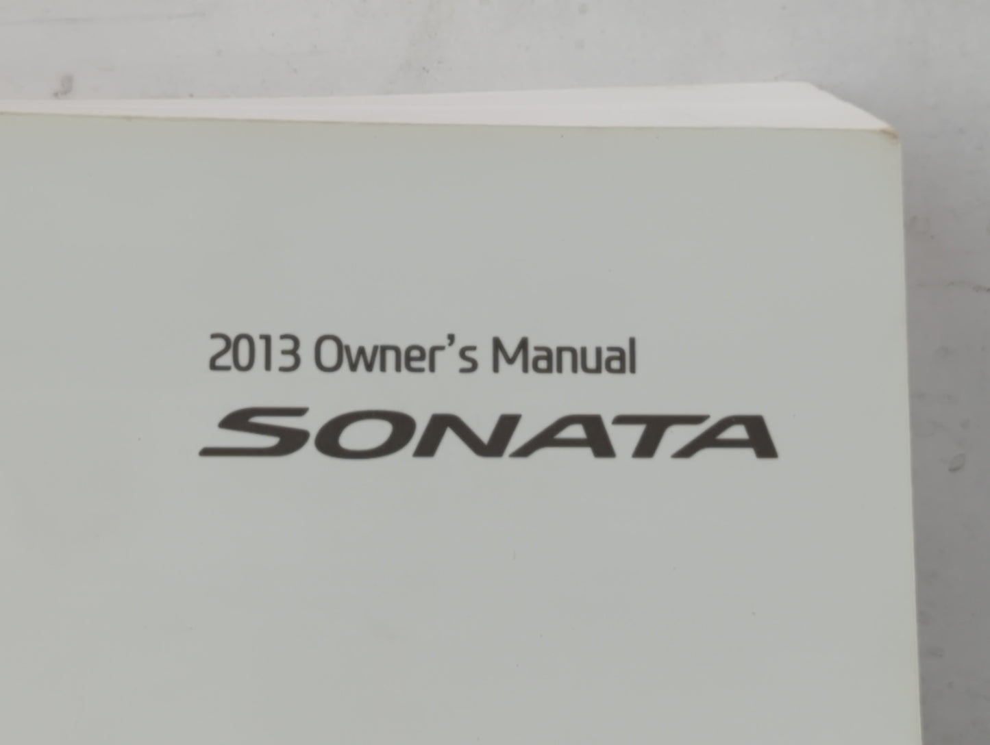 2013 Hyundai Sonata Owners Manual Book Guide OEM Used Auto Parts - Oemusedautoparts1.com