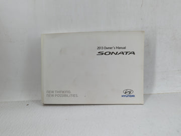 2013 Hyundai Sonata Owners Manual Book Guide OEM Used Auto Parts