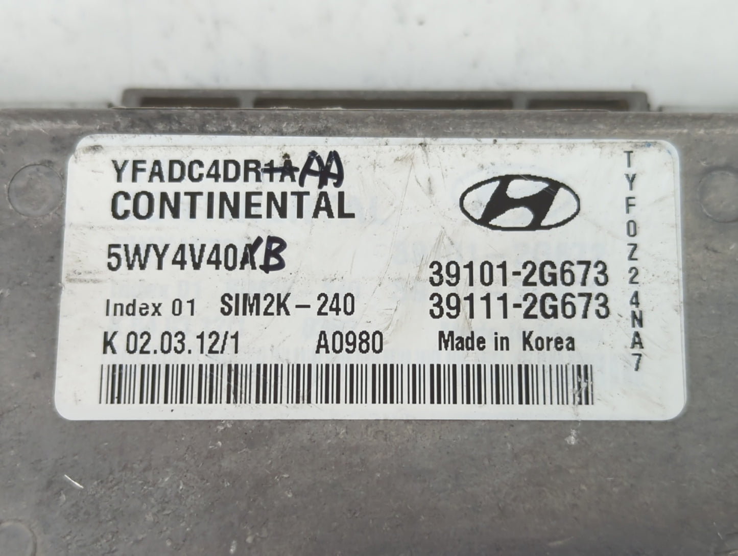 2011-2014 Hyundai Sonata PCM Engine Control Computer ECU ECM PCU OEM P/N:39111-2G673 39101-2G673 Fits Fits 2011 2012 2013 20