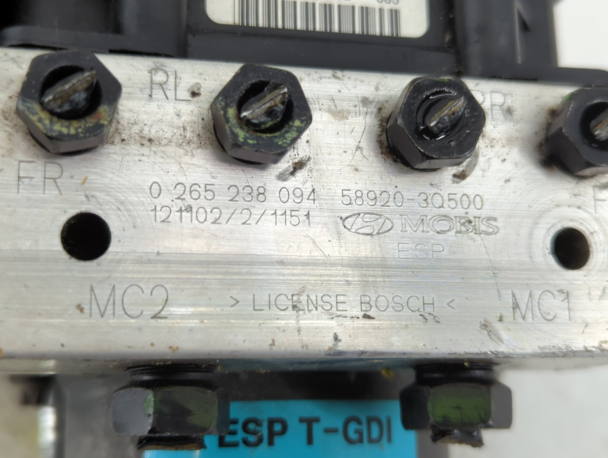 2011-2013 Hyundai Sonata Anti-Lock Brake ABS Pump Module Actuator OEM P/N:0 265 238 094 58920-3Q500 Fits Fits 2011 2012 2013