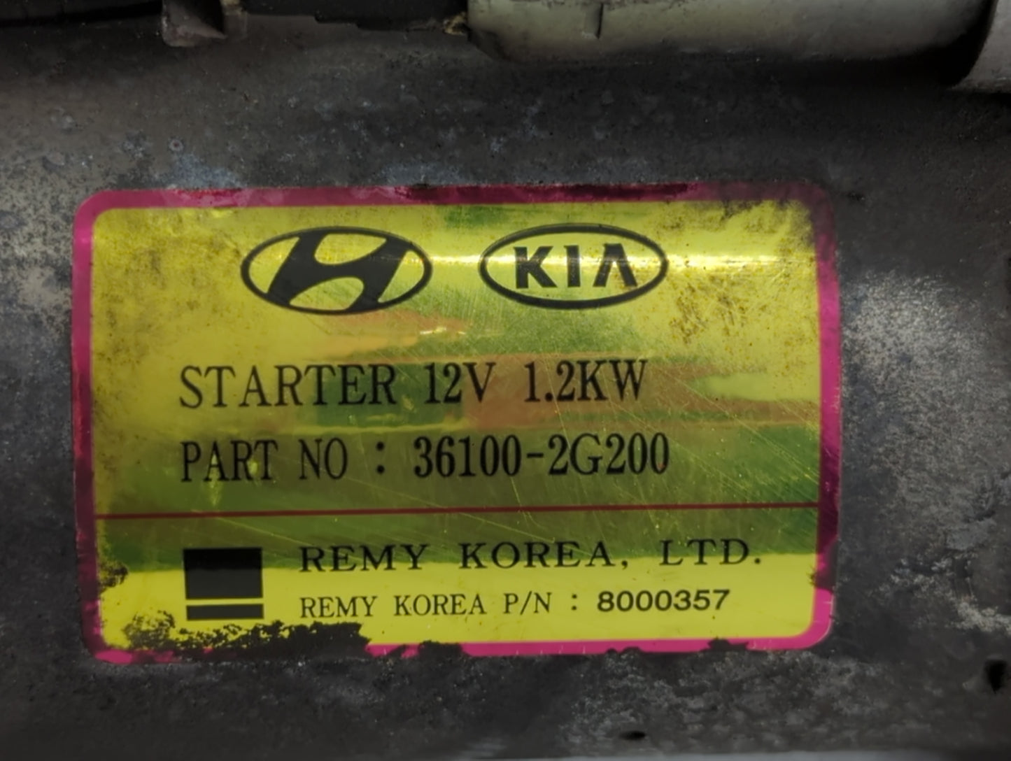 2010-2015 Hyundai Tucson Car Starter Motor Solenoid OEM P/N:36100-2G200 Fits Fits 2008 2009 2010 2011 2012 2013 2014 2015 20