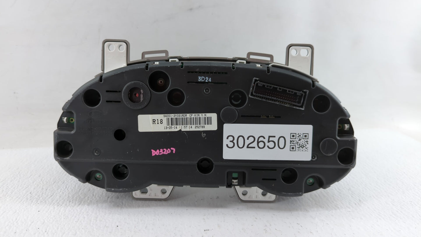 2012-2015 Hyundai Veloster Instrument Cluster Speedometer Gauges P/N:94011-2V330PD5 94001-2V330 Fits Fits 2012 2013 2014 201