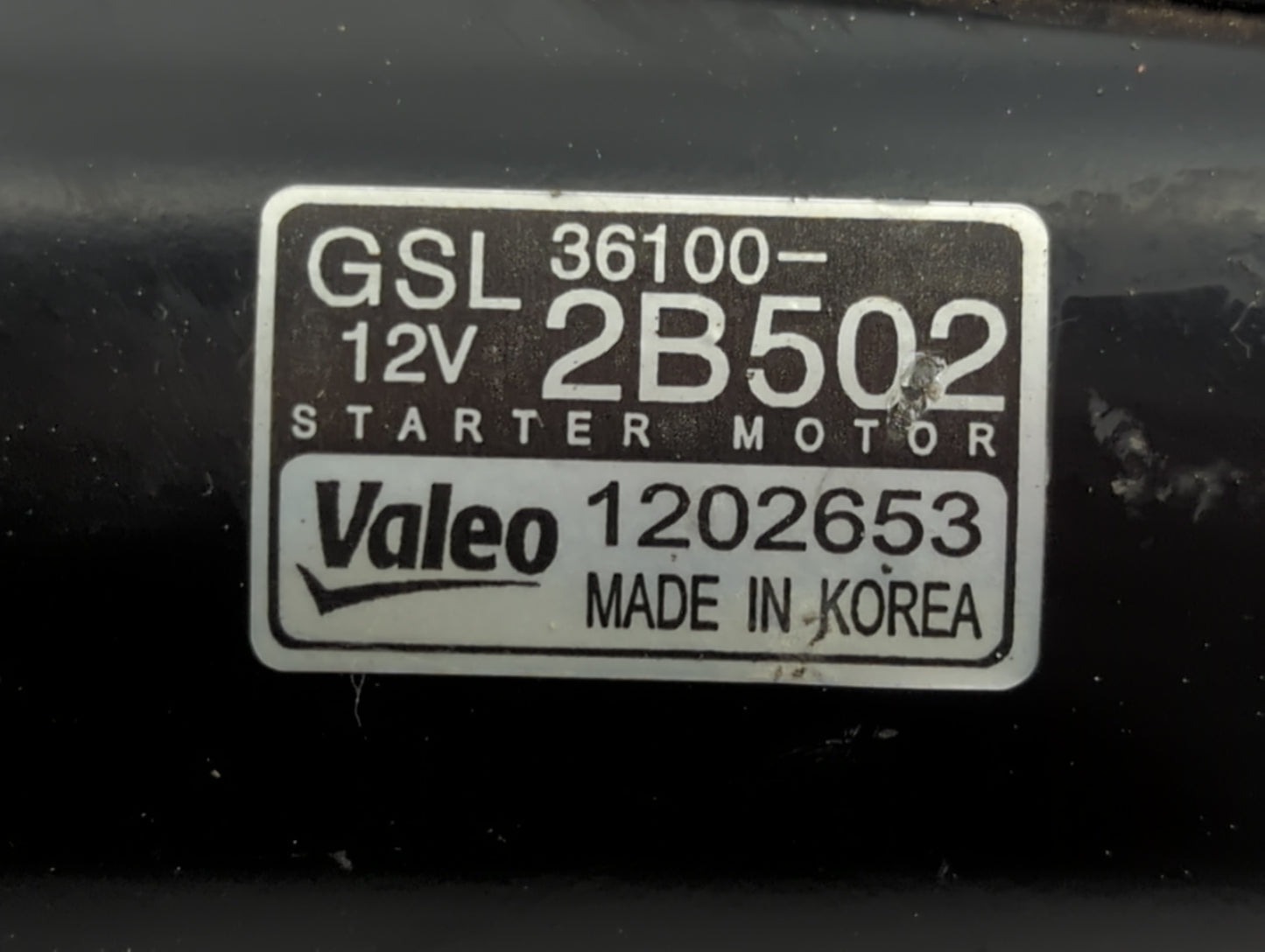 2012-2020 Hyundai Veloster Car Starter Motor Solenoid OEM P/N:1202653 36100-2B502 Fits OEM Used Auto Parts - Oemusedautopart