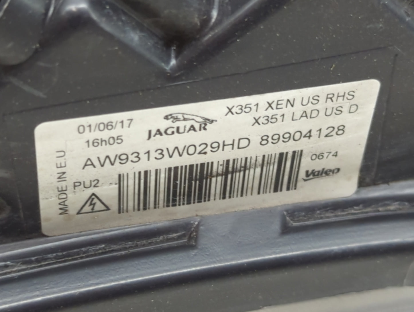 2010-2015 Jaguar Xj Passenger Right Oem Head Light Headlight Lamp - Oemusedautoparts1.com