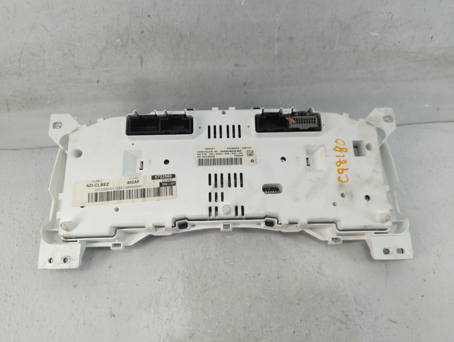 2013 Jeep Compass Instrument Cluster Speedometer Gauges P/N:68080402AF Fits OEM Used Auto Parts - Oemusedautoparts1.com