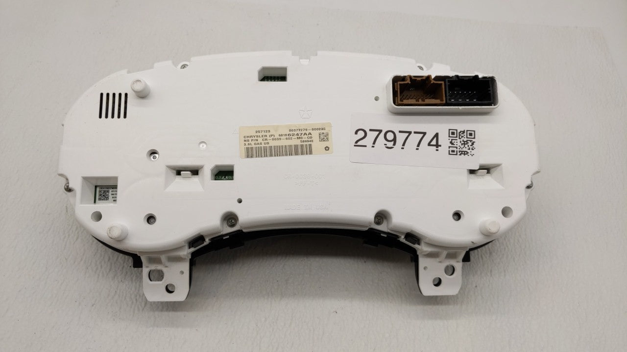 2013 Jeep Grand Cherokee Instrument Cluster Speedometer Gauges P/N:68186247AA Fits OEM Used Auto Parts - Oemusedautoparts1.c