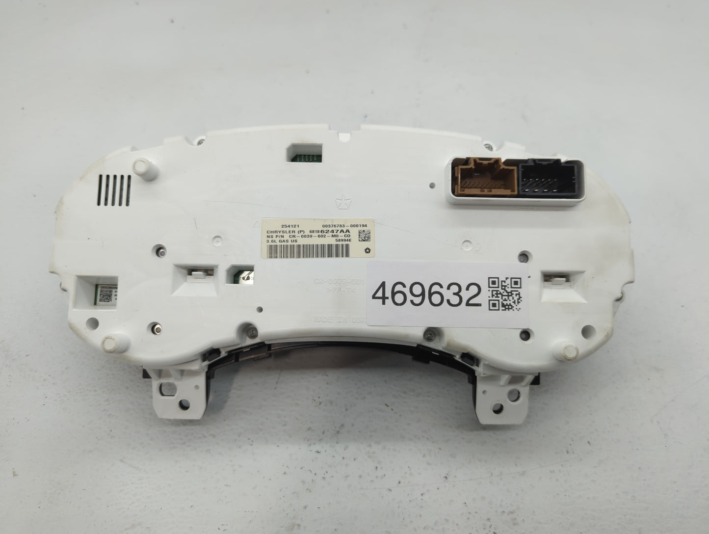 2013 Jeep Grand Cherokee Instrument Cluster Speedometer Gauges P/N:68186247AA Fits OEM Used Auto Parts - Oemusedautoparts1.c