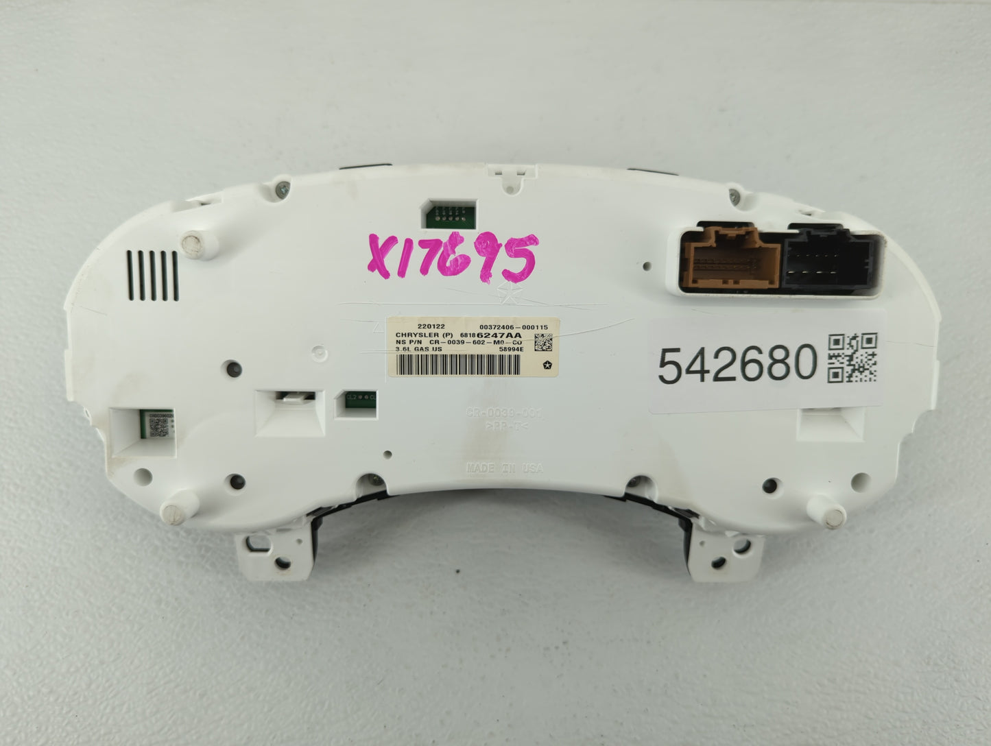 2013 Jeep Grand Cherokee Instrument Cluster Speedometer Gauges P/N:68186247AA Fits OEM Used Auto Parts - Oemusedautoparts1.c
