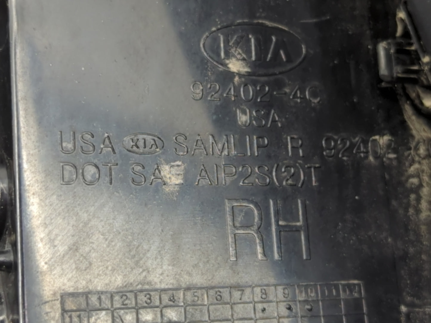 2011-2013 Kia Optima Tail Light Assembly Passenger Right OEM P/N:92402-4C Fits Fits 2011 2012 2013 OEM Used Auto Parts - Oem