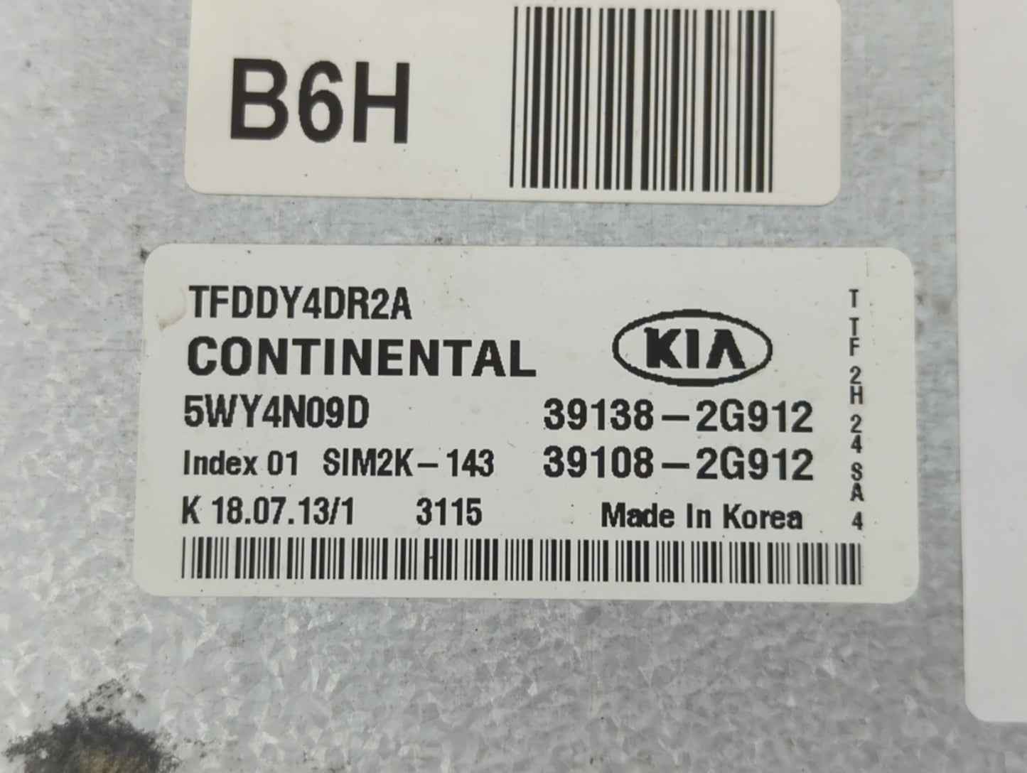 2011-2013 Kia Optima PCM Engine Control Computer ECU ECM PCU OEM P/N:39108-2G912 39138-2G912 Fits Fits 2011 2012 2013 OEM Us