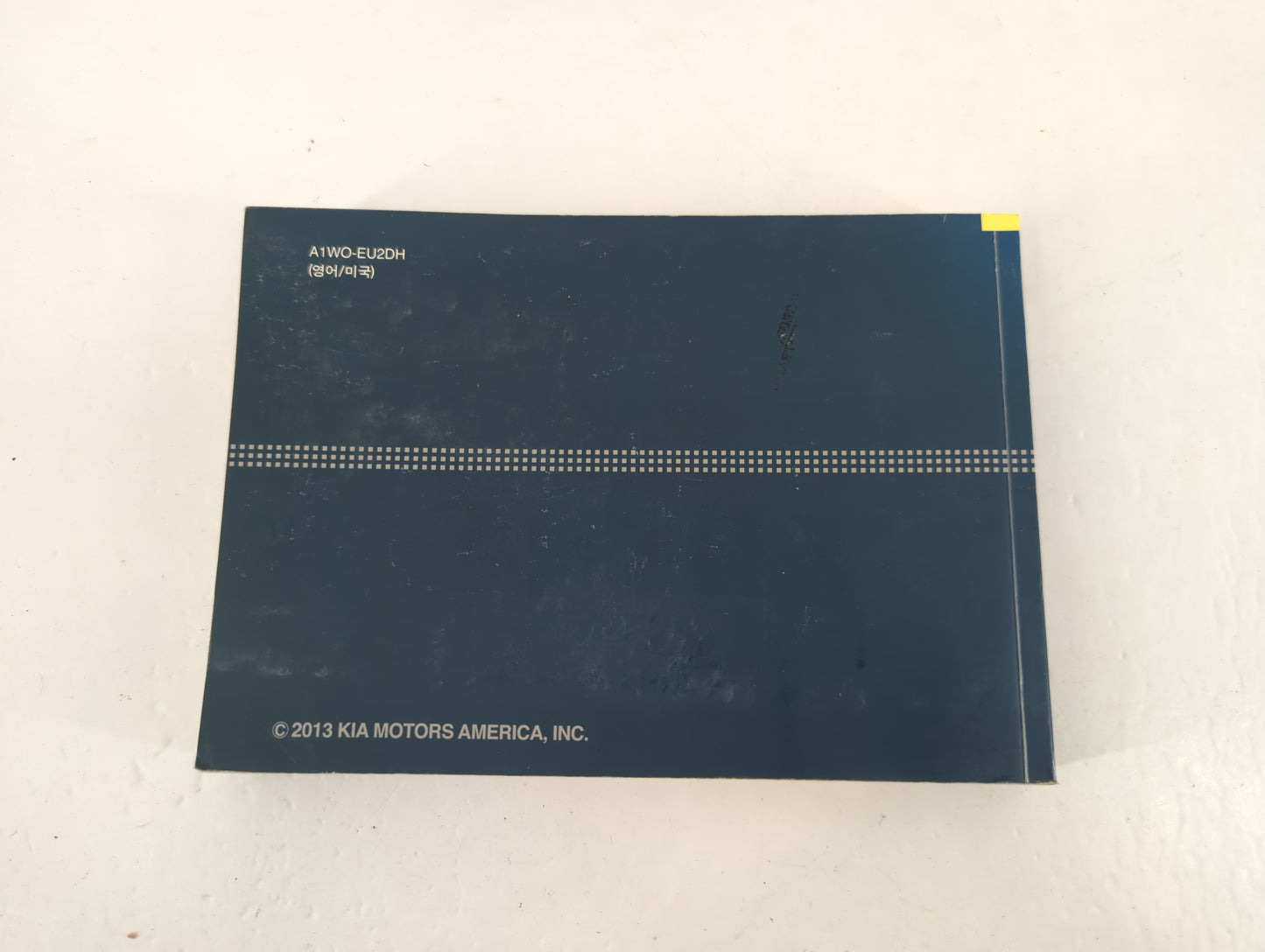 2013 Kia Rio Owners Manual Book Guide P/N:A1W0-EU2DH OEM Used Auto Parts - Oemusedautoparts1.com