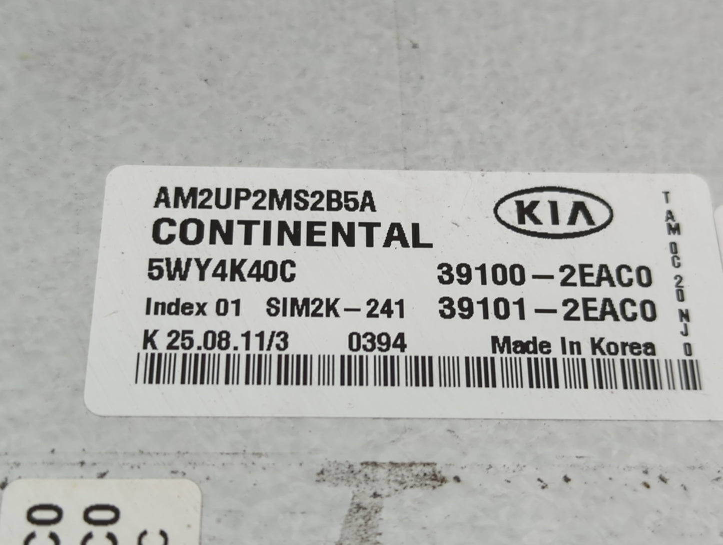 2013 Kia Soul PCM Engine Control Computer ECU ECM PCU OEM P/N:5WY4K40C 39101-2EAC0, 39100-2EAC0 Fits OEM Used Auto Parts - O