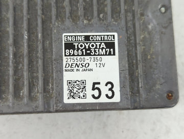 2013-2014 Lexus Es350 PCM Engine Control Computer ECU ECM PCU OEM P/N:27500-7350 89661-33M71 Fits Fits 2013 2014 OEM Used Auto Parts