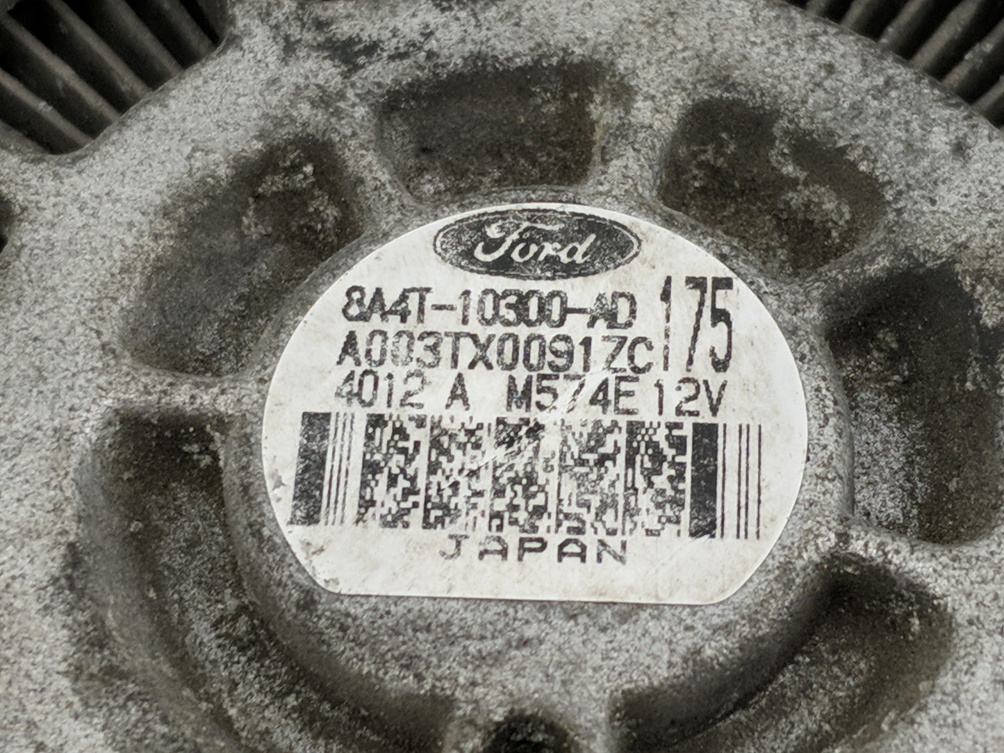 2011-2015 Lincoln Mkx Alternator Replacement Generator Charging Assembly Engine OEM P/N:8A4T-10300-AD Fits OEM Used Auto Par