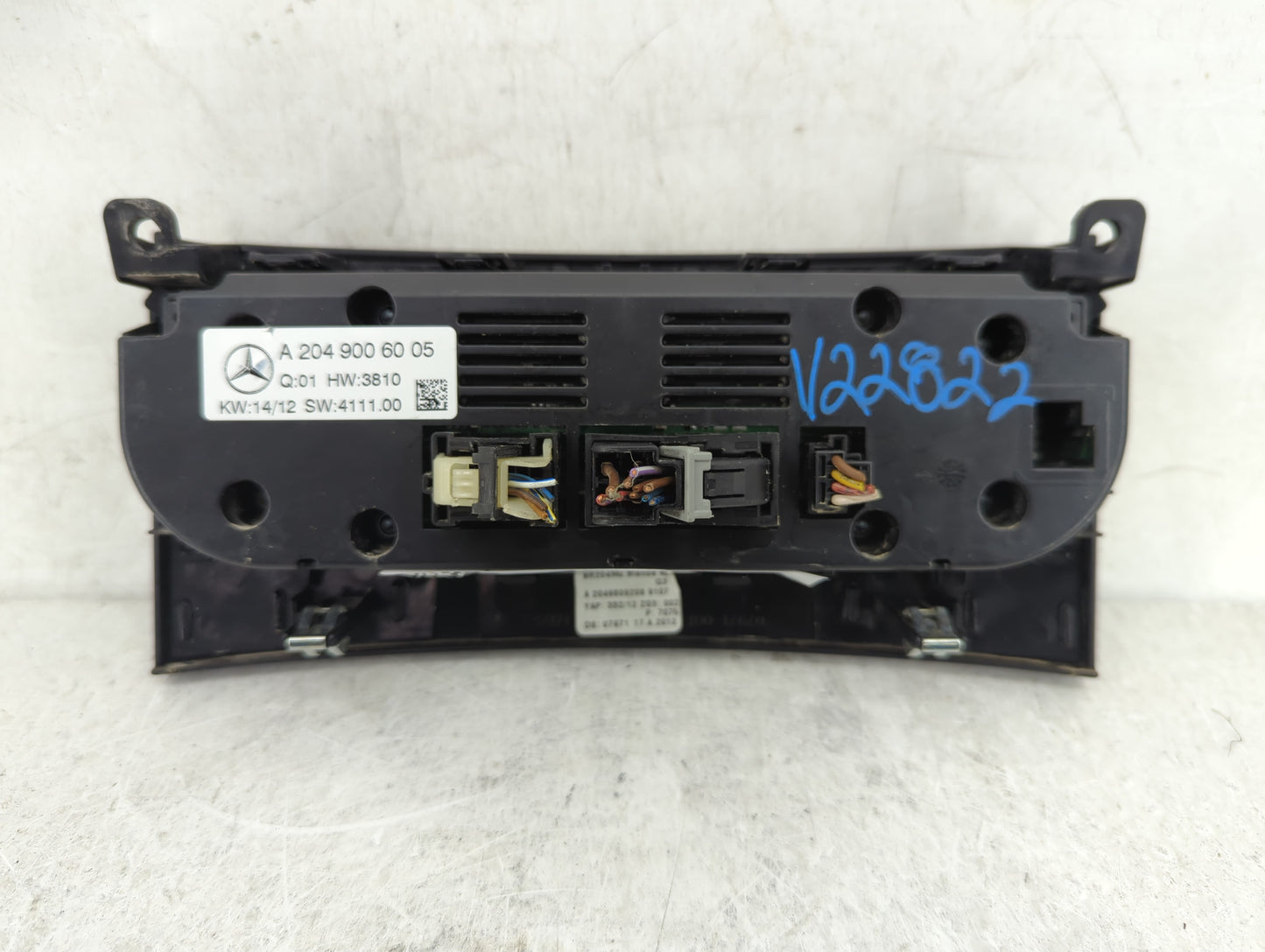 2013-2014 Mercedes-Benz C250 Climate Control Module Temperature AC/Heater Replacement P/N:A 204 900 60 05 Fits Fits 2013 201