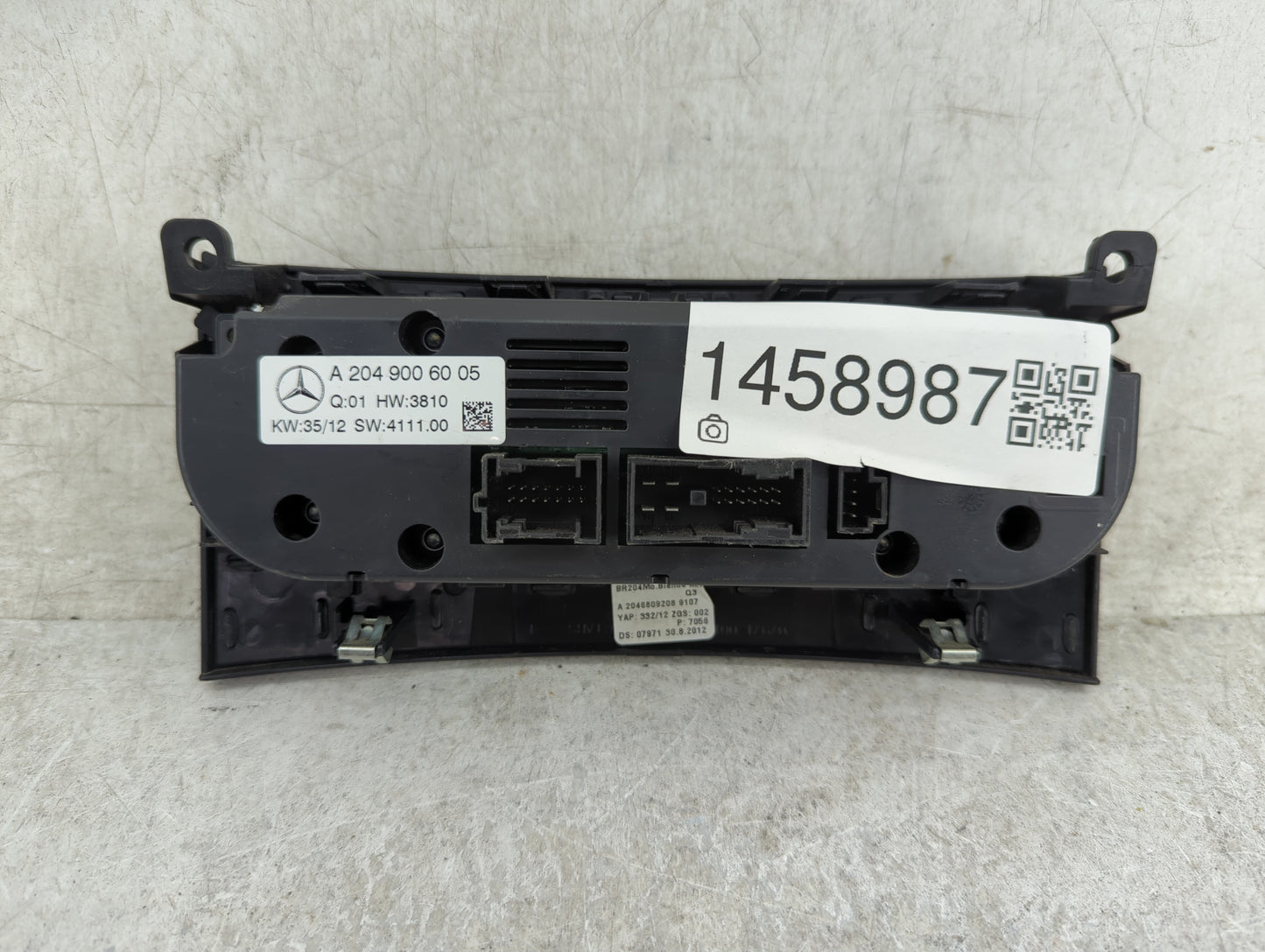 2013-2014 Mercedes-Benz C250 Climate Control Module Temperature AC/Heater Replacement P/N:A 204 900 60 05 Fits Fits 2013 201