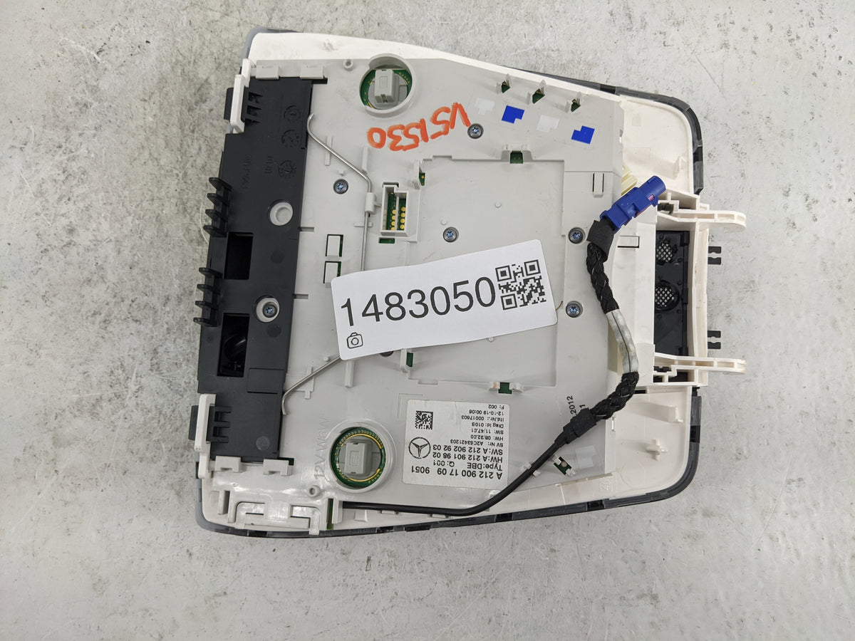 2013 Mercedes-benz E-class Overhead Roof Console Black - Oemusedautoparts1.com